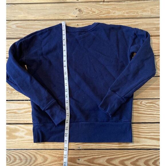 J Crew Sequin Detail Sweatshirt Size 2XS Women’s Navy - Picture 6 of 8